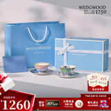 WEDGWOOD花间舞蝶一人悦享茶具套装骨瓷咖啡具子母壶杯碟套装 花间舞蝶杯碟组 2件