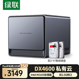 绿联私有云DX4600数据8G版Nas网络存储服务器四核4盘位家庭个人云网盘相册备份文件同步适用iPhone16 DX4600【8T版】配2*4TB酷狼硬盘