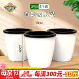 德沃多肥料自动吸水盆3号*3花盆懒人盆可储水创意简约家庭阳台树脂花盆种菜
