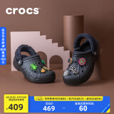 crocs卡骆驰秋冬新品休闲鞋秋冬洞洞鞋贝雅暖绒暖棉|206633 黑/黑-060 (建议买大一码) 43 (270mm)