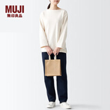 无印良品（MUJI） 黄麻简易收叠购物袋 A6 麻布袋 托特包 手提袋 手提包 原色 长23*宽21*高15cm 4A