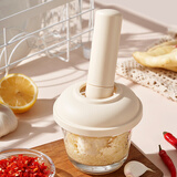 onlycook捣蒜器蒜泥打蒜器 手动蒜蓉搅碎器 玻璃捣药研磨罐 蒜舀子料理机