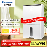 松下（Panasonic）除湿机 抽湿机 日除湿30L家用卧室客厅地下室工业抽湿机除霉除菌除湿器F-60C1YXC