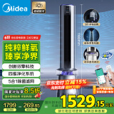 美的（Midea）【璀璨星河】四维净化除菌变频电风扇WiFi可视化除甲醛无叶风扇12档落地轻音双擎动力塔扇FZD10UJR