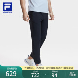 FILA 斐乐官方男装针织长裤夏季新款薄款防晒凉感百搭健身运动裤子男 深黑-BK 2XL (185) 92A