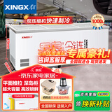 星星（XINGX）冰柜冷藏展示柜303B/183/253冷冻柜小型玻璃面板推拉门雪糕饮料啤酒柜绿豆沙冰沙展示柜冷藏保鲜柜 【双压缩机】1230BE 2.5米 9个网篮