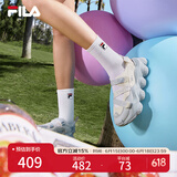 FILA 斐乐官方女鞋FRAGOLA摩登凉鞋夏季新款时尚休闲草莓凉鞋子 奶白/珍珠蓝-GP 38