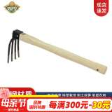 德沃多肥料碳钢四齿锄耙木柄农用耙子家用园艺种植种花松土除根赶海工具套装