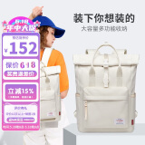 第九城（V.NINE）双肩包男大容量笔记本电脑包旅行背包情侣款大中学生书包 果仁杏
