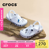 卡骆驰crocs洞洞鞋贝雅卡骆班轻便耐磨一脚蹬休闲鞋|205089 白/深蓝-126 37 /38(230mm)