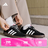 adidas T头鞋 VL COURT复古板鞋德训鞋男女阿迪达斯轻运动   黑色/白色JS3004   43