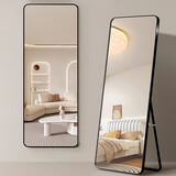 全品屋全身镜穿衣镜落地镜挂门服装店试衣壁挂镜一体简约北欧风黑170