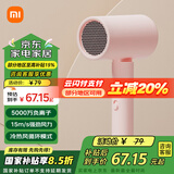 小米（MI）米家高速吹风机H101家用多种吹发模式小巧可折叠负离子护发双重过保护七夕礼物推荐 米家吹风机 H101 粉色