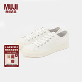 无印良品（MUJI）男女通用不易疲劳不易沾水运动鞋无性别男款女款小白鞋帆布鞋鞋子 米白色2S 35 码/225mm（尺码偏大拍小一码）