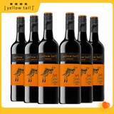 黄尾袋鼠（Yellow Tail）缤纷系列红酒 梅洛红葡萄酒 750ml*6瓶 智利版整箱装原瓶进口红酒