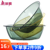 美丽雅洗脸盆大号38cm洗菜盆学生宿舍洗衣服洗脚足浴盆透明塑料盆子