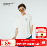 Dangerous people薛之谦dsp短袖潮牌基础宽松休闲潮流情侣四色T恤 白色 L