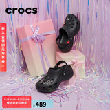 crocs卡骆驰厚底云朵洞洞鞋户外|206750 黑色-001 40(260mm) 