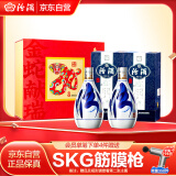 汾酒青花20蛇年限定 清香型高度白酒 53度 375ml*2瓶礼盒装 不含酒具