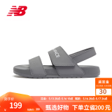 NEW BALANCE NB官方运动凉鞋男鞋女鞋情侣NCLAY系列休闲拖鞋 深灰色 SUFNCLAO 38.5 (脚长24cm)