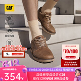 CAT卡特休闲皮鞋男士复古工装轻户外软牛皮防滑通勤鞋P725212N3AMC29 浅褐 39