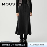 moussy 新品暗黑系解构主义鱼尾半身裙卫裙028HAZ80-2411 021浅黑色 S