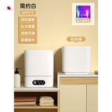 呦呦宝贝日本进口全自动小型分桶内衣裤洗衣机内裤清洗机专用洗袜子神器 蓝光款珍珠白丨深度清洁+双桶