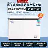 雪花【十年联保】【以旧换新】铜管冰柜商用大容量家用冷冻冷藏两用卧式单温双温冷冻小型冰箱大冰柜 雅白色519【铜管速冻+一级节能】 276L