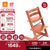 Stokke欧洲进口宝宝TT餐椅多功能儿童餐椅家用餐桌椅婴儿学坐椅成长椅 【新色】赤陶红单椅