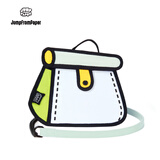 JumpFromPaper蛋糕包二次元2D漫画斜挎包女款单肩包JFP 女友老婆生日七夕礼物 荧光绿
