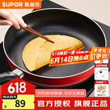 苏泊尔（SUPOR） 平底锅不粘锅家用小煎锅煎蛋饼牛排煎锅厨房锅 28CM电磁炉明火通用【带盖】 28cm