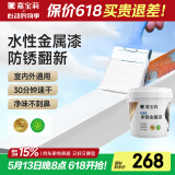 嘉宝莉（CARPOLY）防锈漆水性金属漆入户门改色漆彩钢瓦翻新专用漆油漆涂料白色10kg