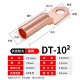 工途（Gongtu）DT铜鼻子接线端子电线铜线鼻子镀锡堵油铜接头25/35/50平方铜线耳 铜色 DT-10