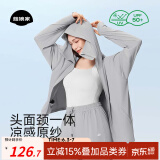 菇娘家防晒衣原纱冰丝透气女户外防紫外线轻薄女外套大码宽松防晒服