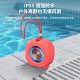 QPS蓝牙音箱音响户外便携2025最新款低音炮高音质小型音箱无线立体声防水汗尘强续航车载收款音响迷你 【浆果红】HIFI音质·TF卡播放·小巧便携