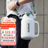 乐扣乐扣（LOCK&LOCK）保温桶小冰桶小水库不锈钢1.35L户外旅行壶大容量保温水壶白色