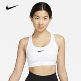 耐克（NIKE）郑钦文同款女子中强度支撑速干衬垫运动内衣 SWOOSH DX6822-100 S