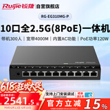 锐捷（Ruijie）10口全2.5G超千兆PoE网关一体机RG-EG310MG-P 带宽4000M 带机300终端 行为管理 AC控制 多WAN口