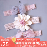 Auro Mesa宝宝头花婴儿发带花朵皇冠公主发饰儿童配饰礼盒满月百天周岁生日 N款