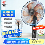 华生（Wahson）电风扇/落地扇/金属铝叶风扇/家用办公电扇/大风量低噪省电立式电风扇交流定频风扇 FS-D1401