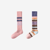 蕉内（Bananain）绒绒501C小腿地板袜女士加厚保暖7A抗菌防臭透气家居长筒秋冬2双 条纹粉+条纹彩 2双