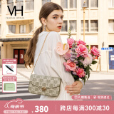 VANESSA HOGAN VH女包山茶花信封包高级感包包老花链条包单肩斜挎包母亲节礼物 绿色+绿野仙踪礼袋（送礼首选）