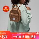 Jordan男女乔丹 棉质 拉链开合 迷你书包背包 双肩包FD6768-258棕 均码