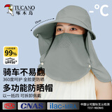 啄木鸟防晒帽子女户外防紫外线骑行空顶遮阳帽防晒面罩披肩太阳钓鱼帽男