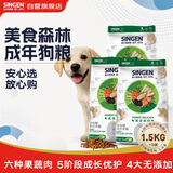 信元发育宝（SINGEN）美食森林成犬专用粮3斤*3袋中小型狗粮9斤