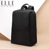 ELLE HOMME男士双肩包 时尚大容量背包 14英寸电脑包轻便尼龙布08760黑色