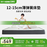 艾美悦蓝色记忆棉盒子床垫压缩卷包乳胶独立弹簧席梦思床垫15cm薄款家用 偏硬款（厚度约20CM）硬感棉 1800mm*2000mm