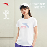 安踏冰丝T丨短袖T恤女棉质打底体恤正肩针织运动休闲宽松透气上衣女装