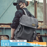 teemzone男士双肩包学生书包时尚男包潮流复古电脑包大容量背包生日礼物