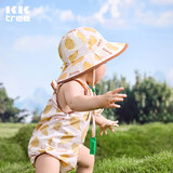 Kocotreekk树儿童帽子防晒大帽檐男童女童宝宝遮阳帽印花时尚渔夫帽